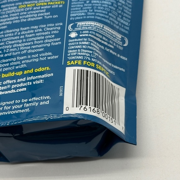 Glisten Garbage Disposer Cleaner Foaming Powder, 4 Uses - Picture 3 of 5